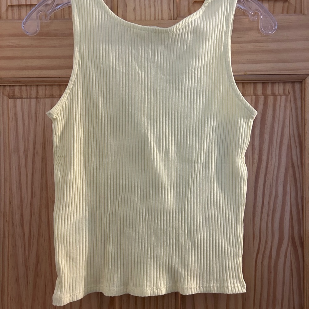 H&M Yellow Crop Tank Top